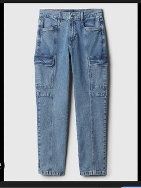 GAP Mid Rise '90s Loose Cargo Jeans. Size 25S